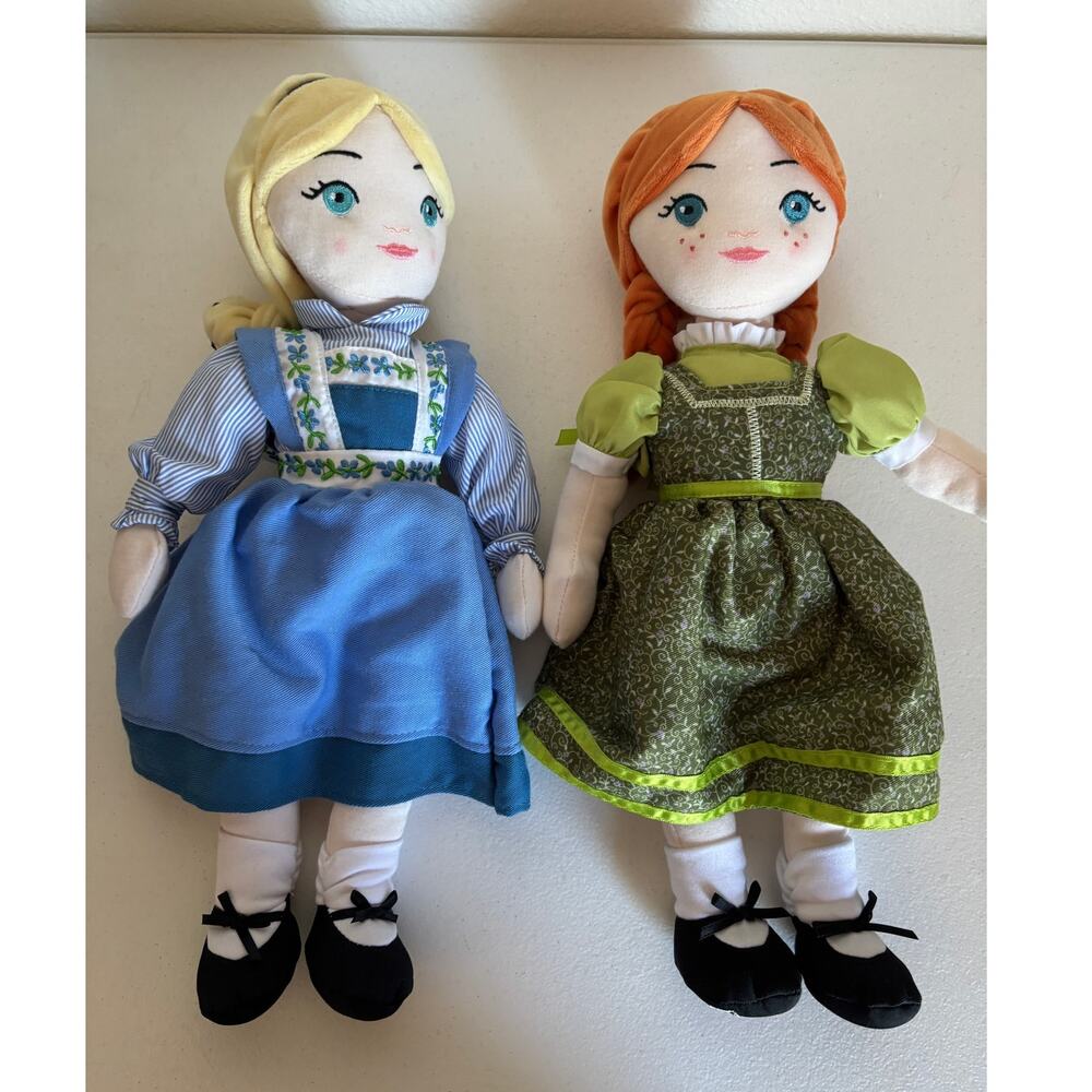 Disney Frozen Broadway Musical Elsa & Anna Plush Stuffed Rag Dolls 15"